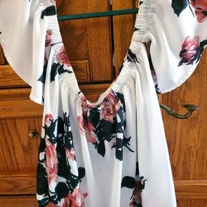 Flower shirt/crop top
